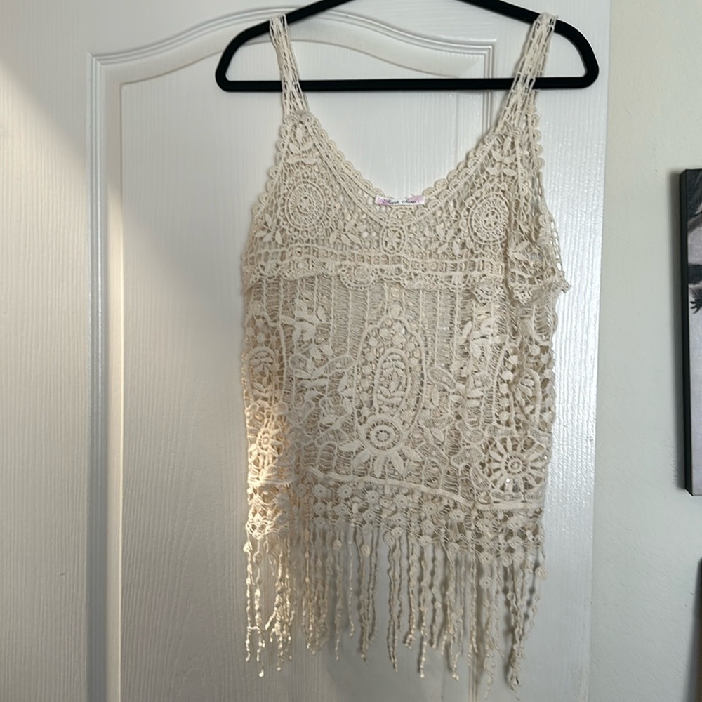 Purple Snow Crochet Top